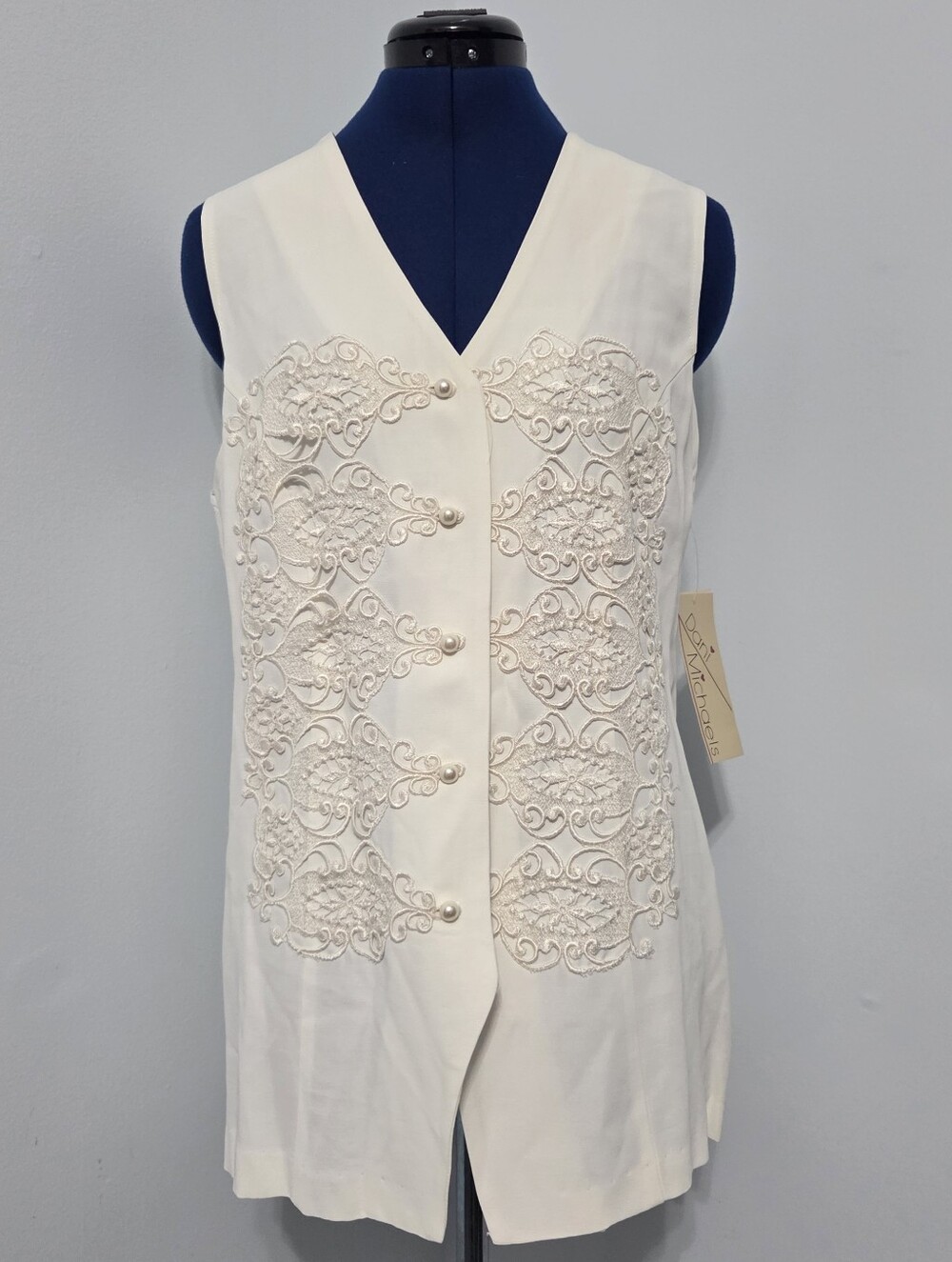 Vintage Deadstock Baroque Lace Vest Size 11/12